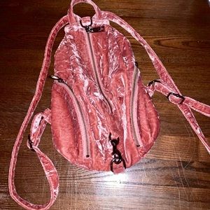 Rebecca Minkoff Crushed Velvet Rose Backpack